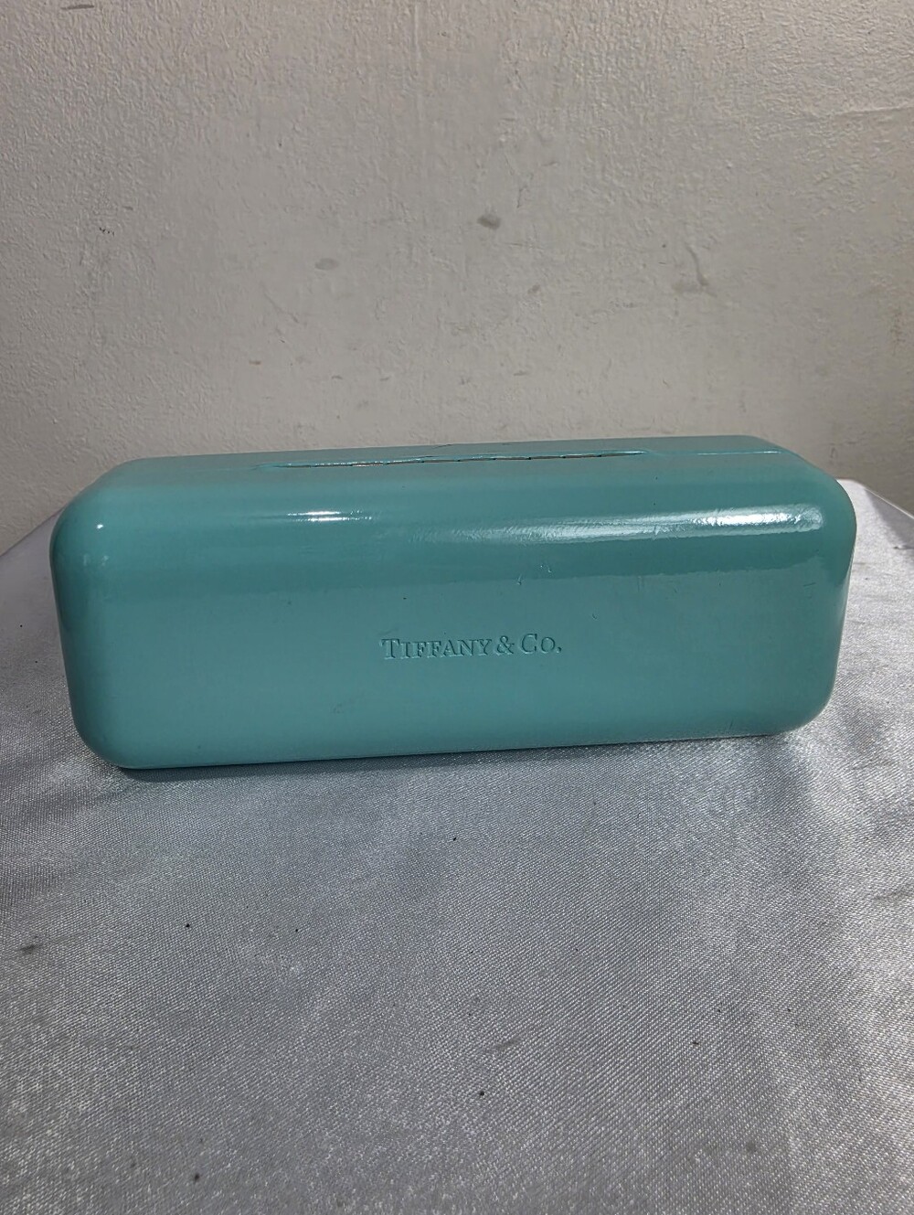 Tiffany & Co. Turquoise Glass Sunglasses Case